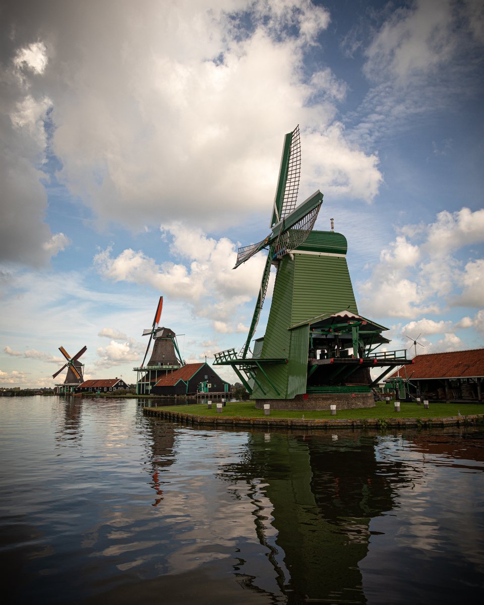 Windmills at Zaanse Schans, Amsterdam, Netherlands